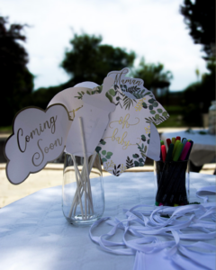 Photo de la décoration d'une Baby Shower dans le Tarn